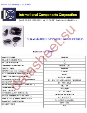 S150RMF datasheet  